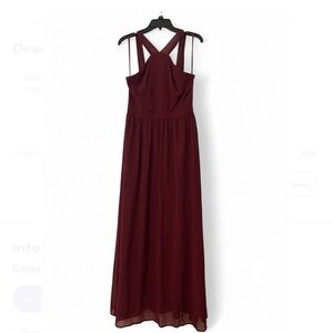 Lulu's Maroon Halter Evening Gown